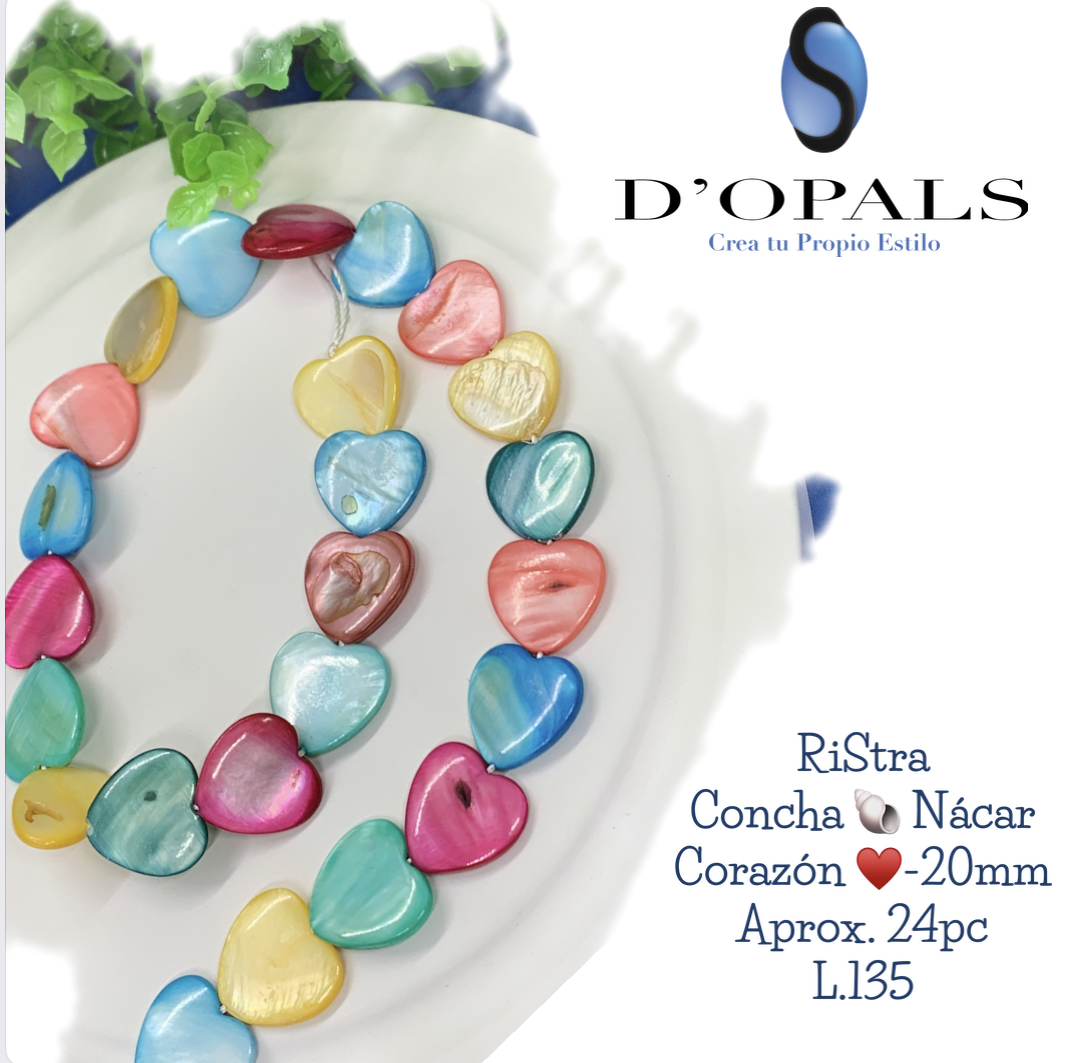 CONCHA NACAR CORAZON 20MM
