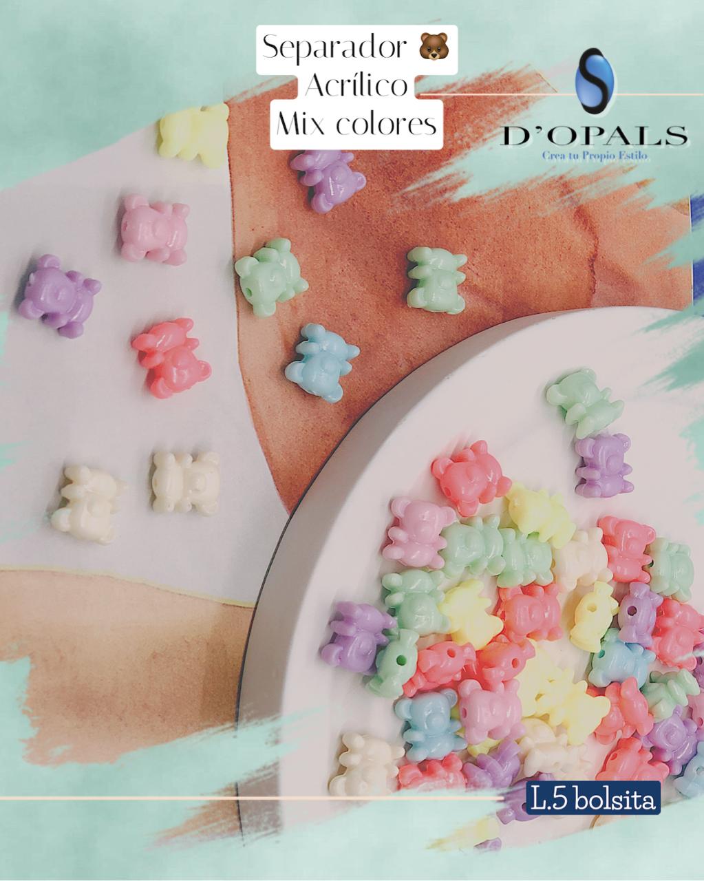 SEPARADORES OSOS ACRILICOS 10PCS 13MM