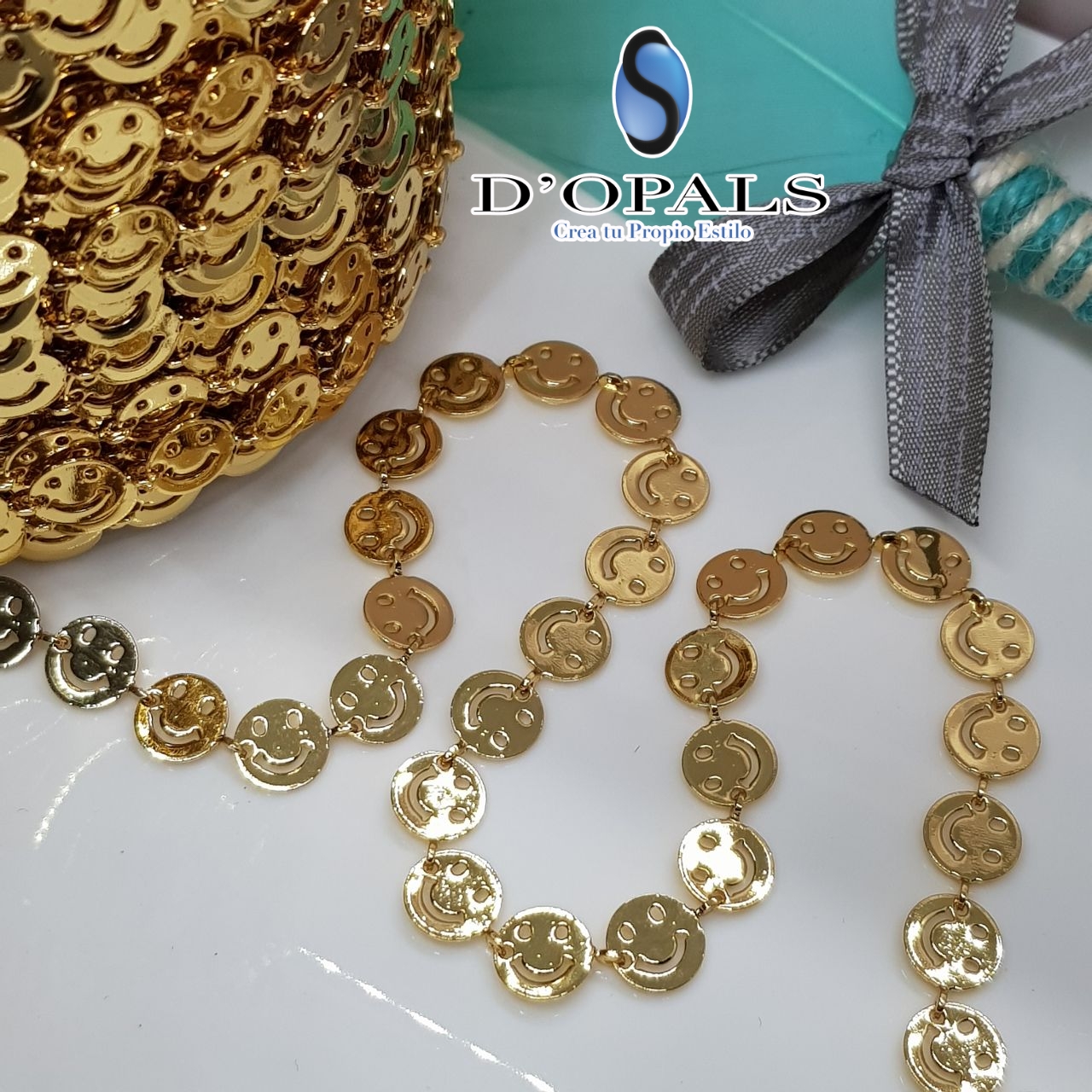 CADENA CARITAS 8MM COBRE