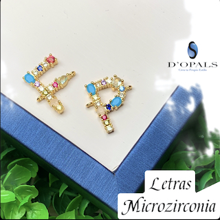 DIJE LETRA F MULTICOLOR