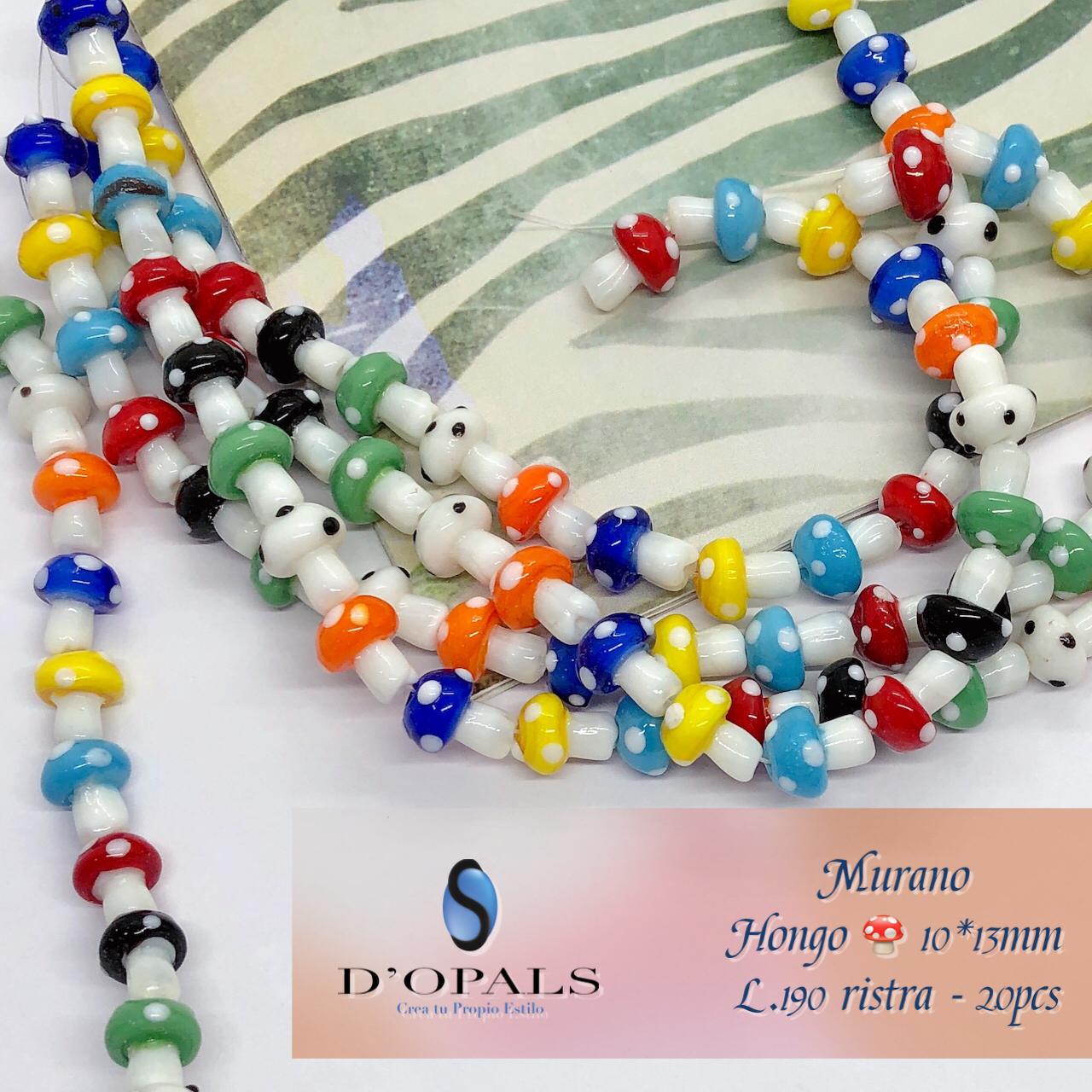 MURANO HONGOS 10X13MM 20PCS APROX.