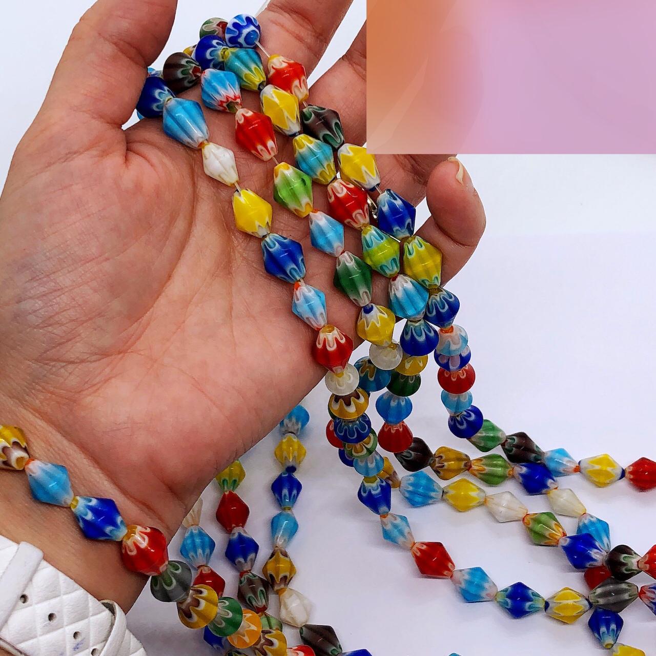 MURANO ROMBOS MULTICOLOR 13X15MM 20PCS APROX.