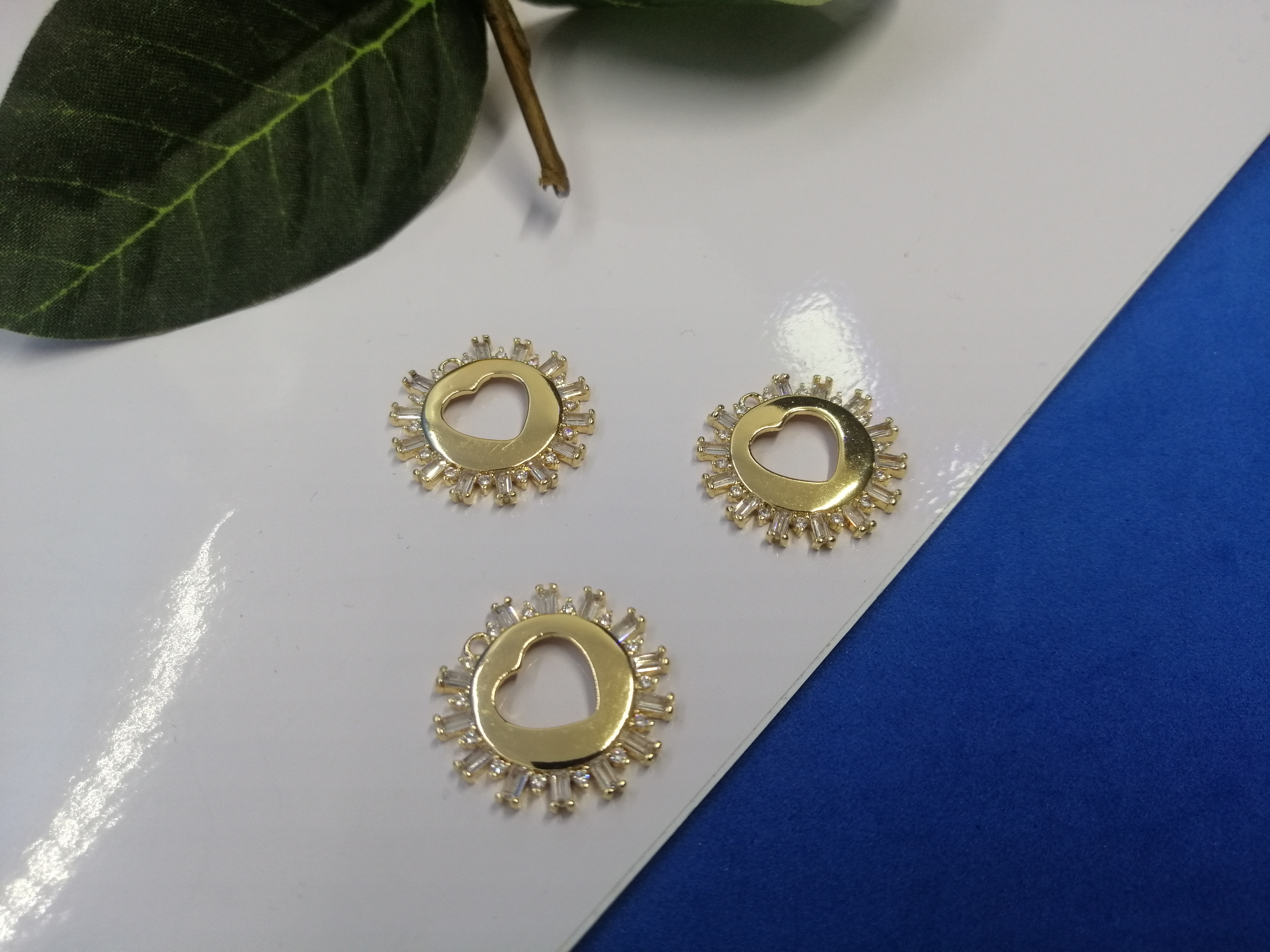 DIJE CORAZON ELECTROENCHAPADO 22MM