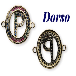 DIJE LETRA P MULTICOLOR 12MM