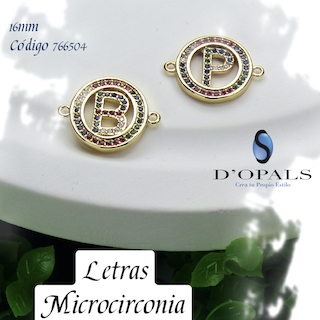 DIJE LETRA P MULTICOLOR 12MM