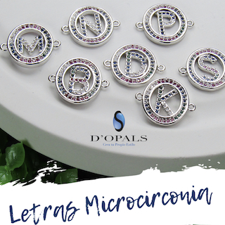 DIJE LETRA K MULTICOLOR 12MM