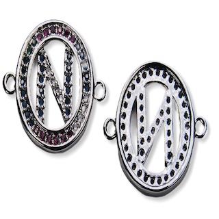 DIJE LETRA N MULTICOLOR 12MM