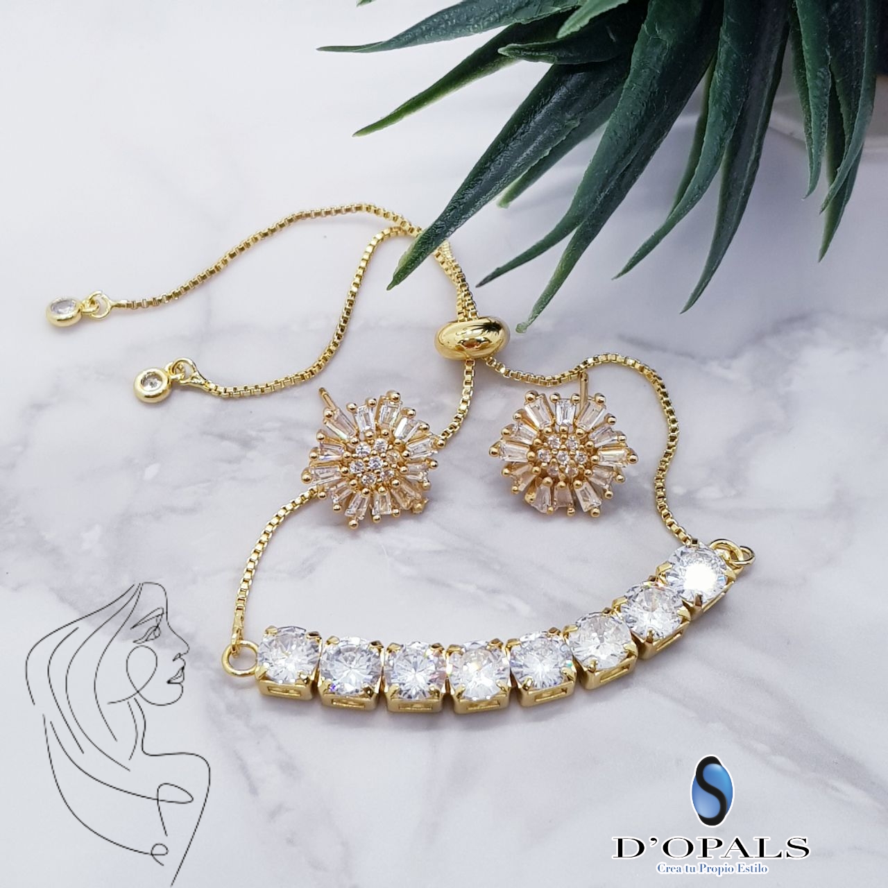 DIJE PARA PULSERA CUADRADOS MICROCIRCONIA