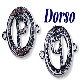 DIJE LETRA P MULTICOLOR 12MM