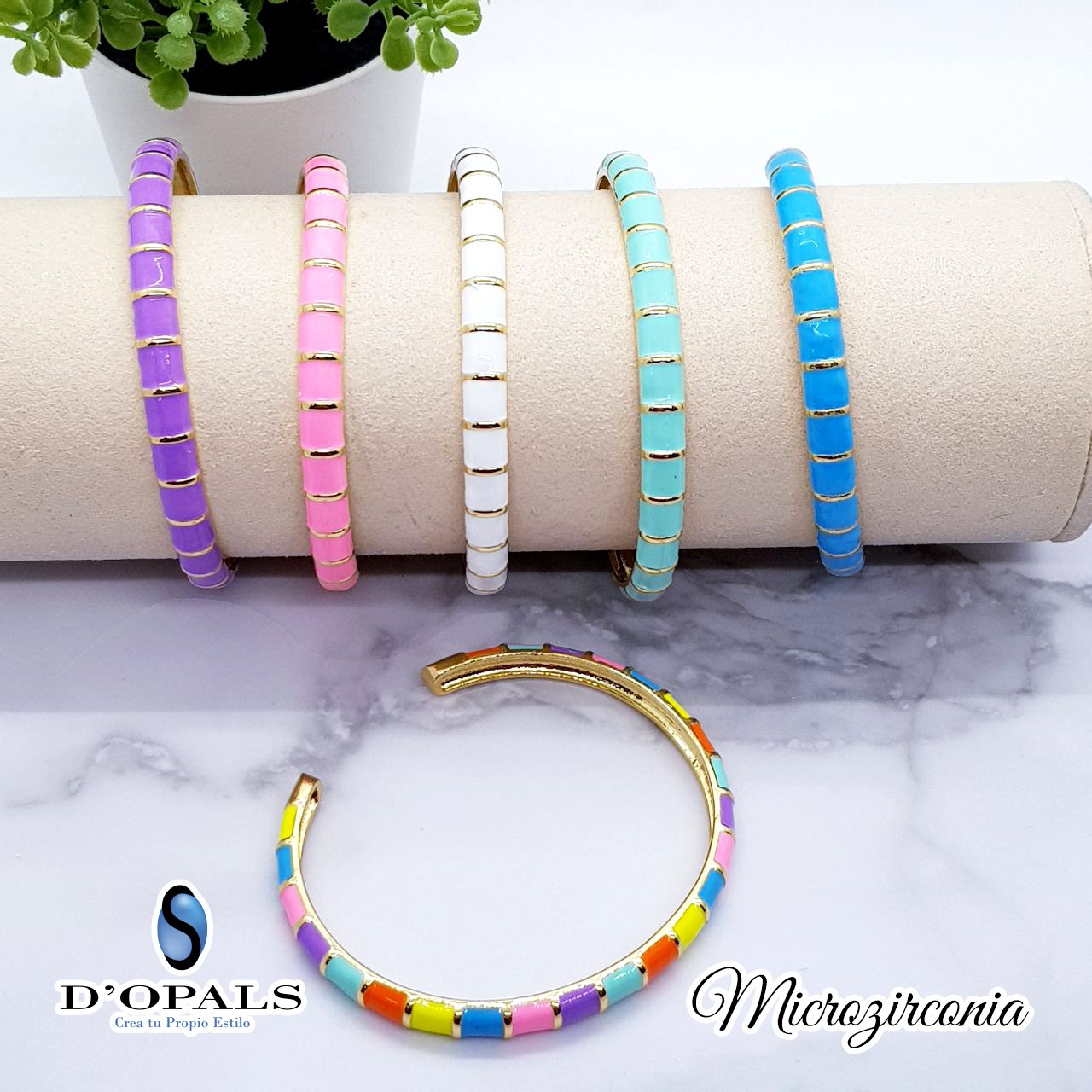 PULSERA MICROCIRCONIA Y ENAMEL
