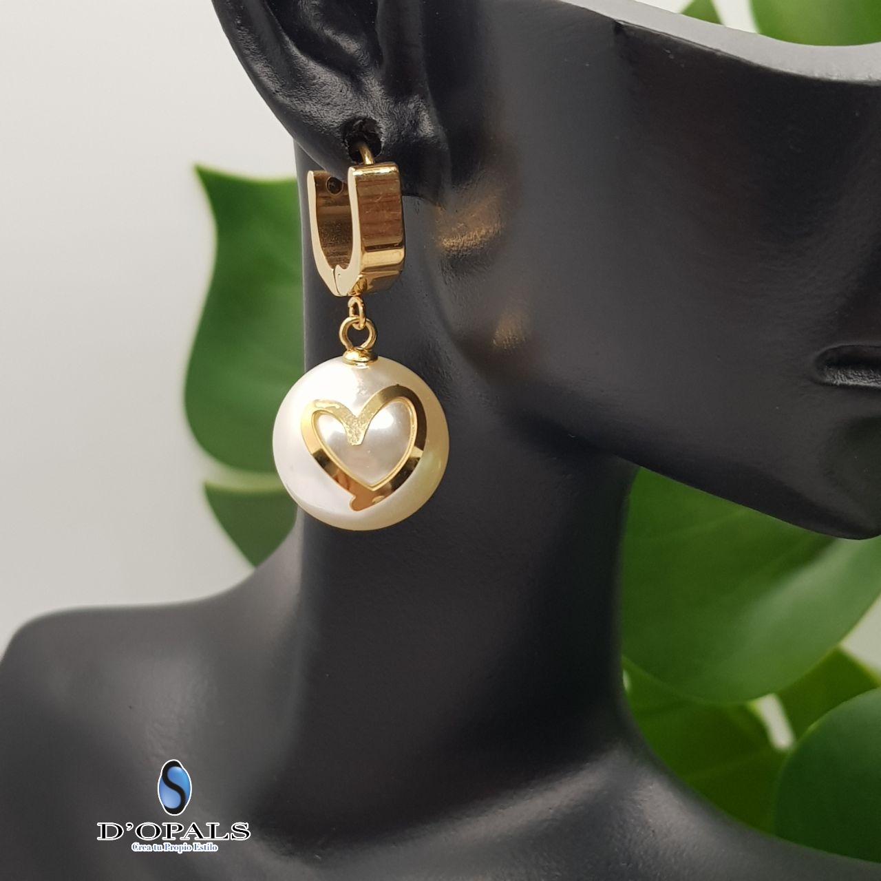 PATENTES DE ACERO CON PERLA