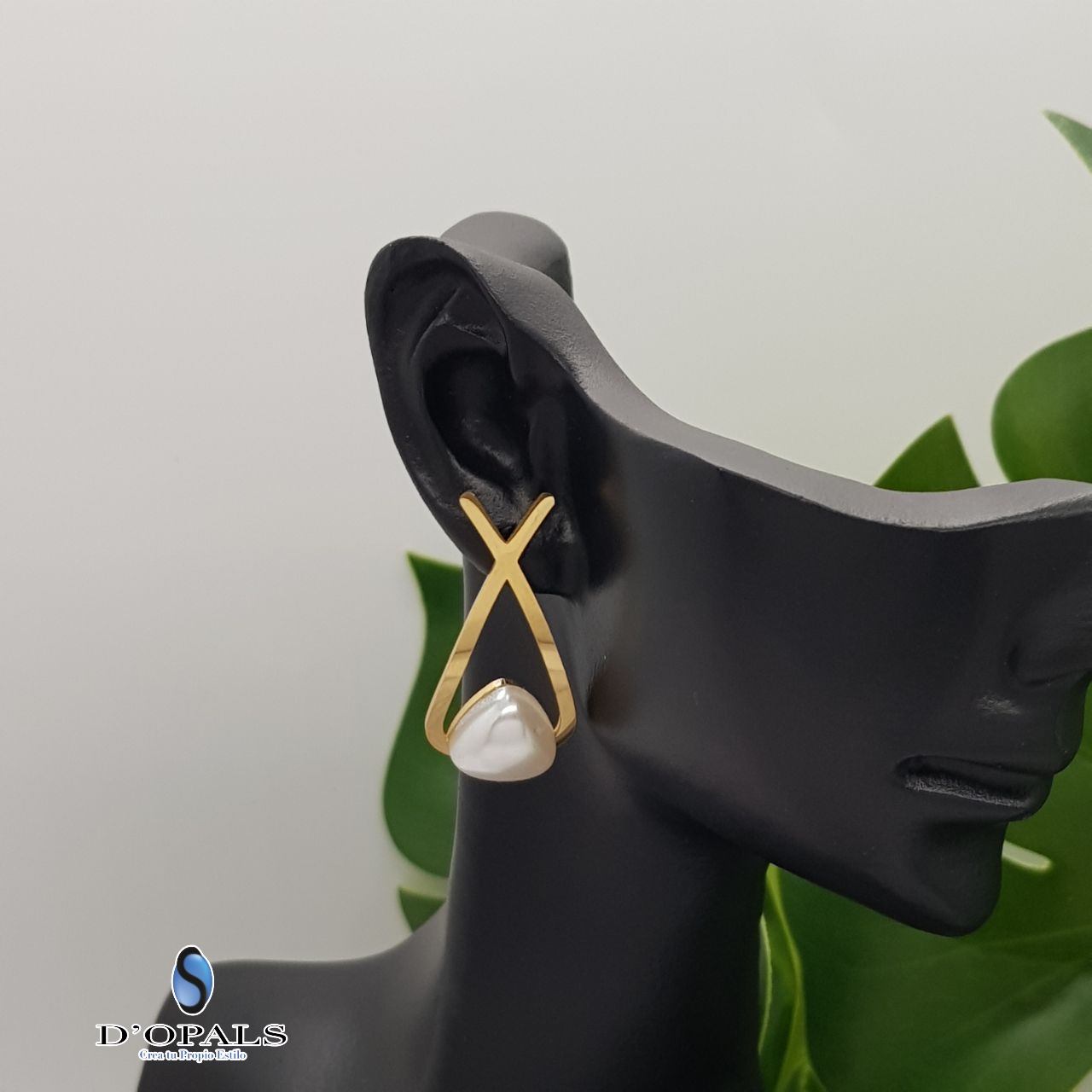 PATENTES DE ACERO CON PERLA