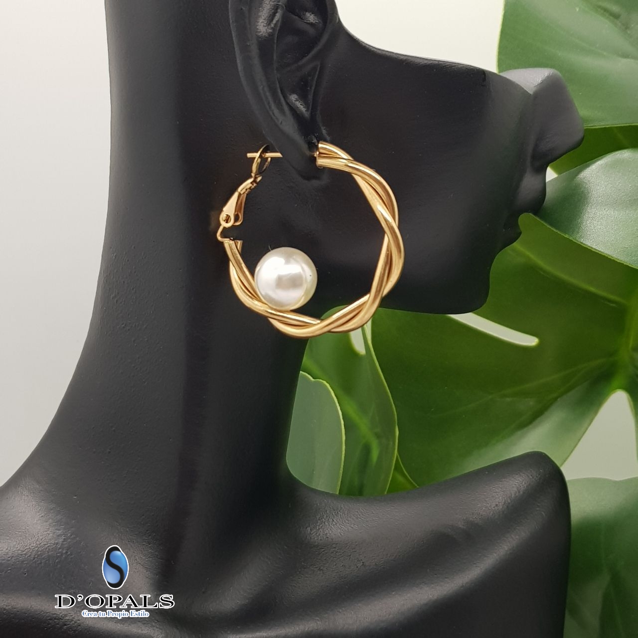 PATENTES DE ACERO CON PERLA