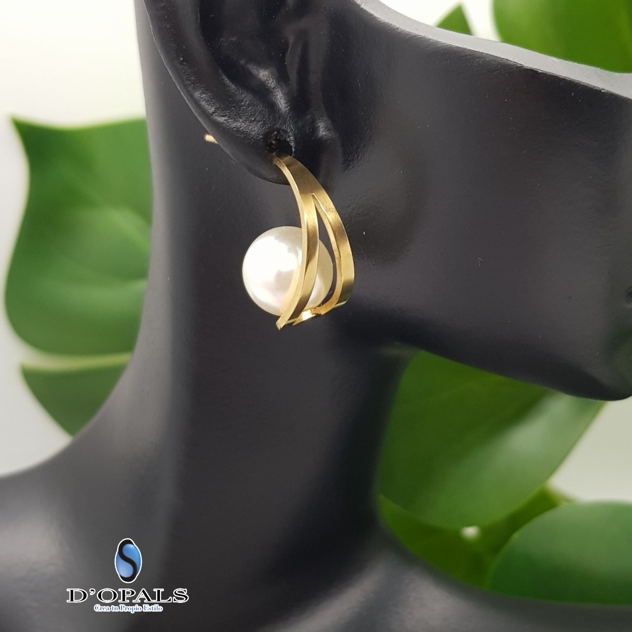 PATENTES DE ACERO CON PERLA