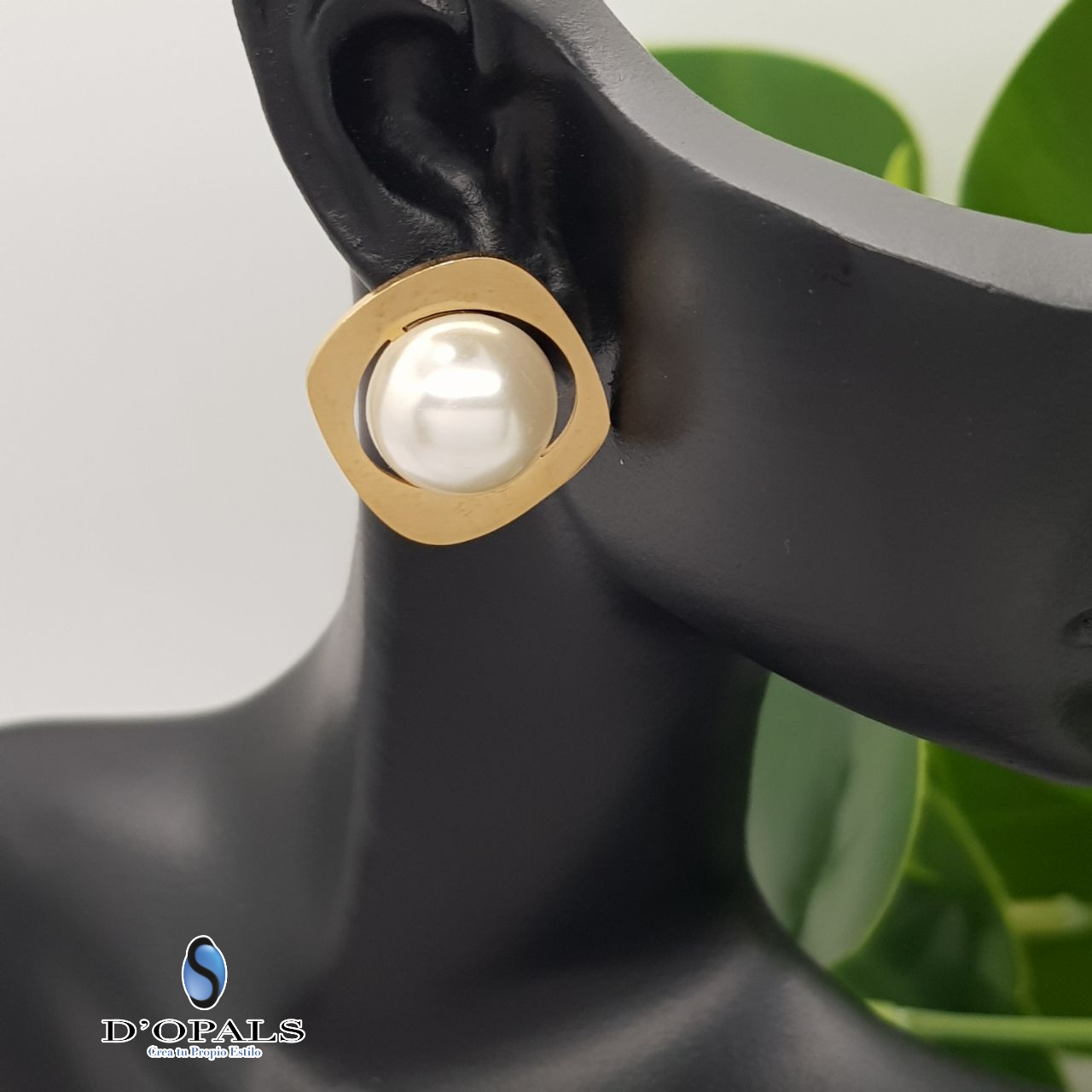 PATENTES DE ACERO CON PERLA