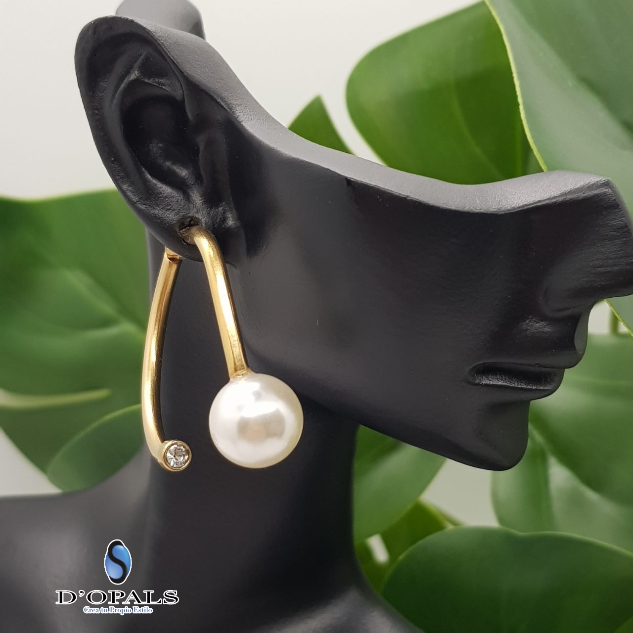 PATENTES DE ACERO CON PERLA