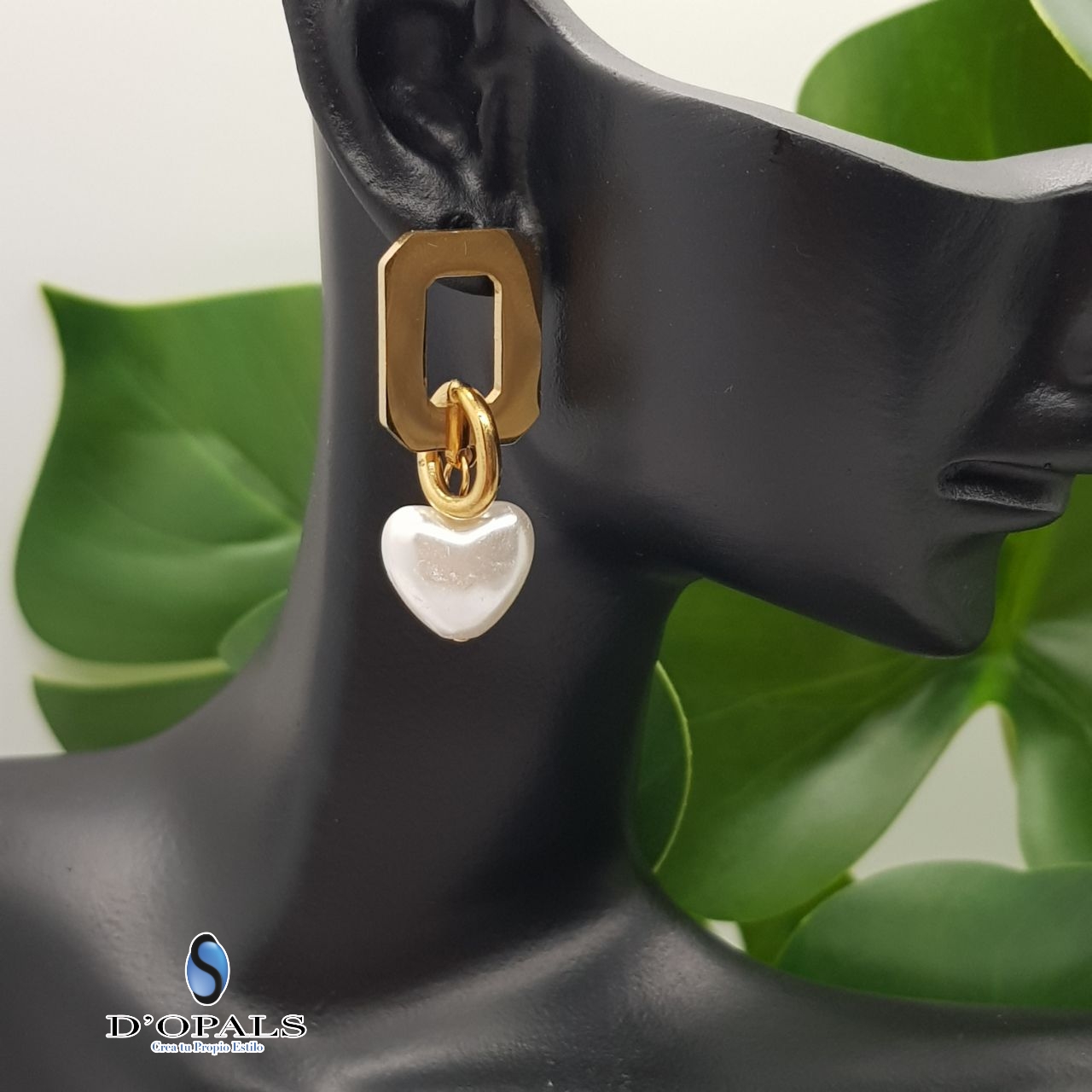 PATENTES DE ACERO CON PERLA