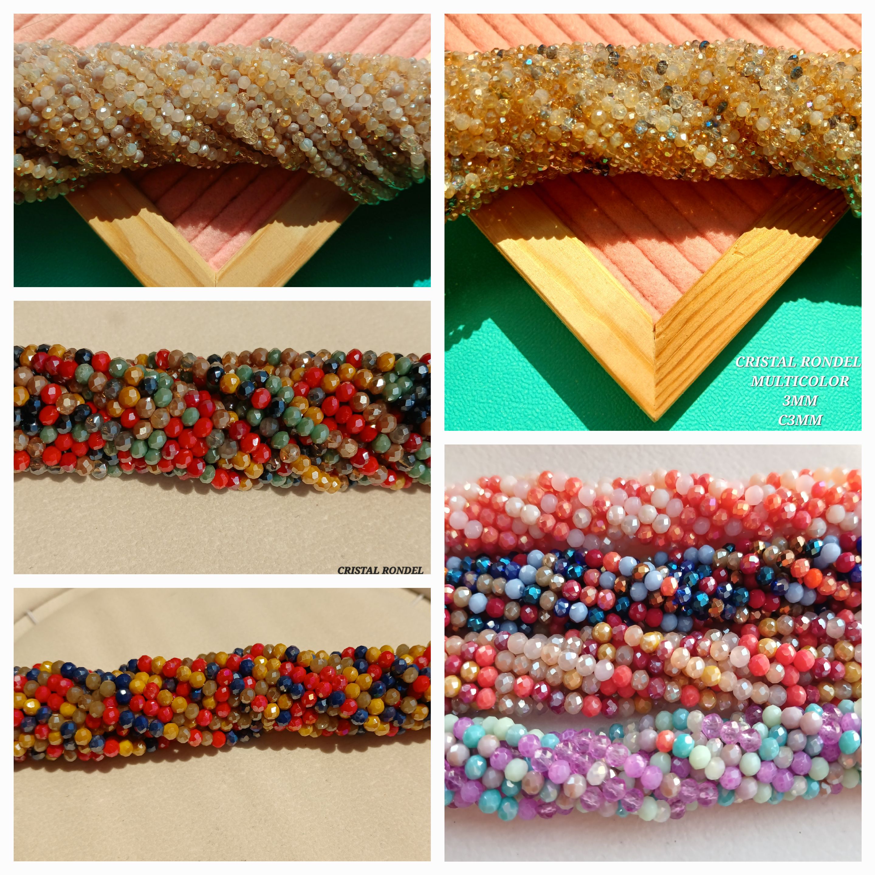 CRISTAL RONDEL MULTICOLOR 3MM