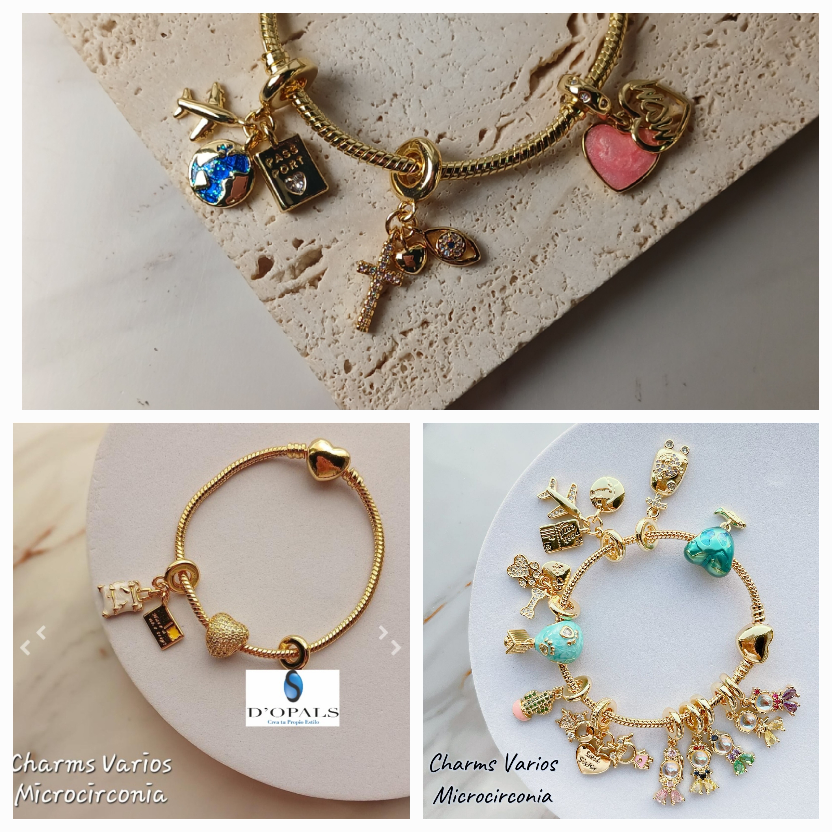 CHARMS VARIOS DE MICROCIRCONIA
