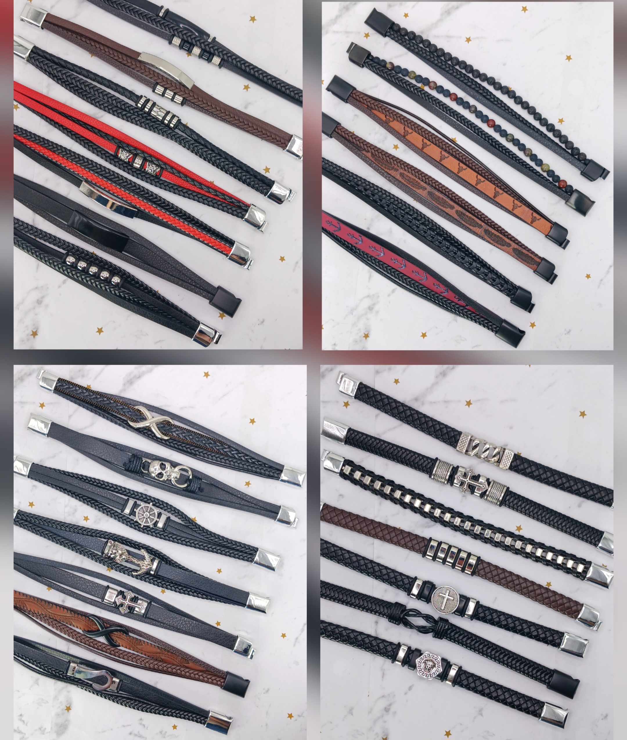 PULSERAS TERMINADAS PARA CABALLERO 23CM