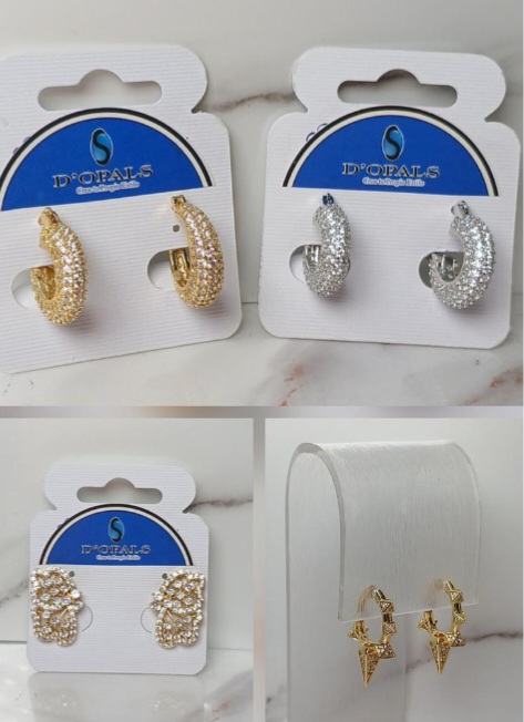 ARGOLLAS Y ARETE DE MICROCIRCONIA