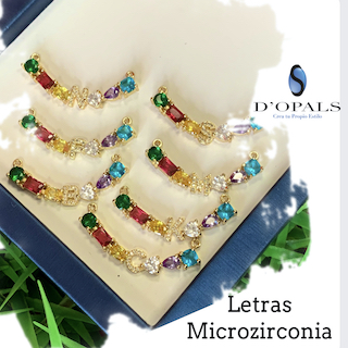 DIJE LETRA D MULTICOLOR