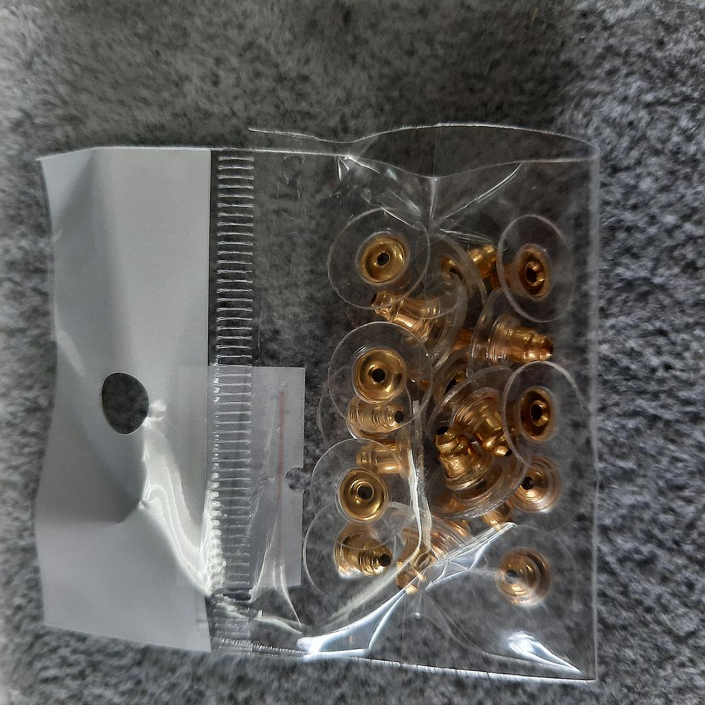 TAPONES PARA ARETE CON PLASTICO 25 PARES