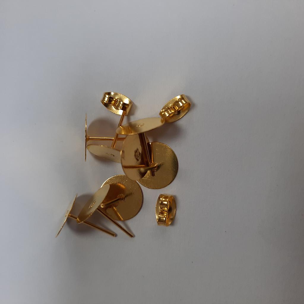 PATENTE DE PEGAR 10MM DORADO 4PARES