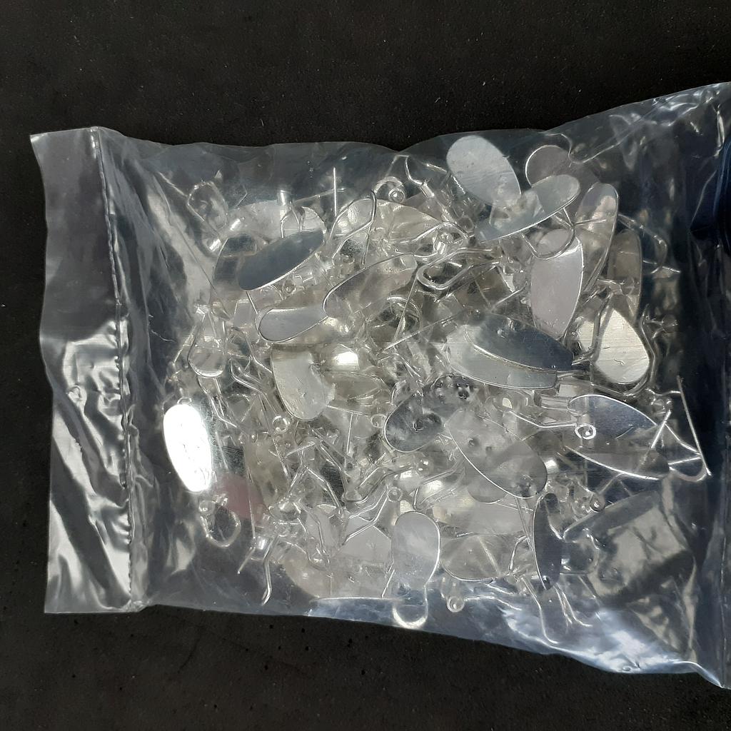 PATENTE PLATEADO 100 PCS