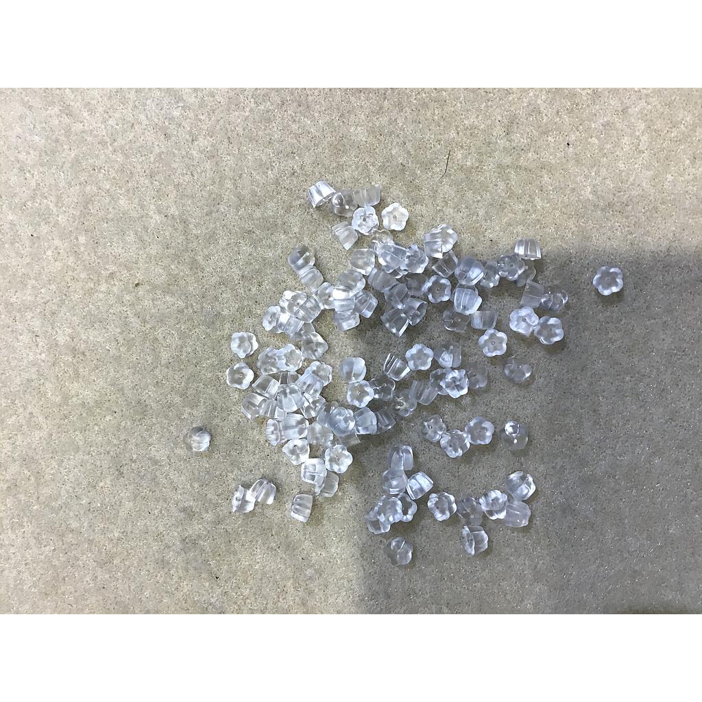 TAPONES DE GOMA PARA ARETES BOLSITA 100PCS