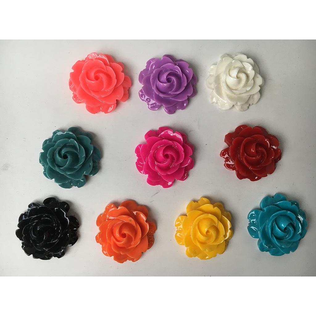 FLORES DE RESINA 22MM 12PCS