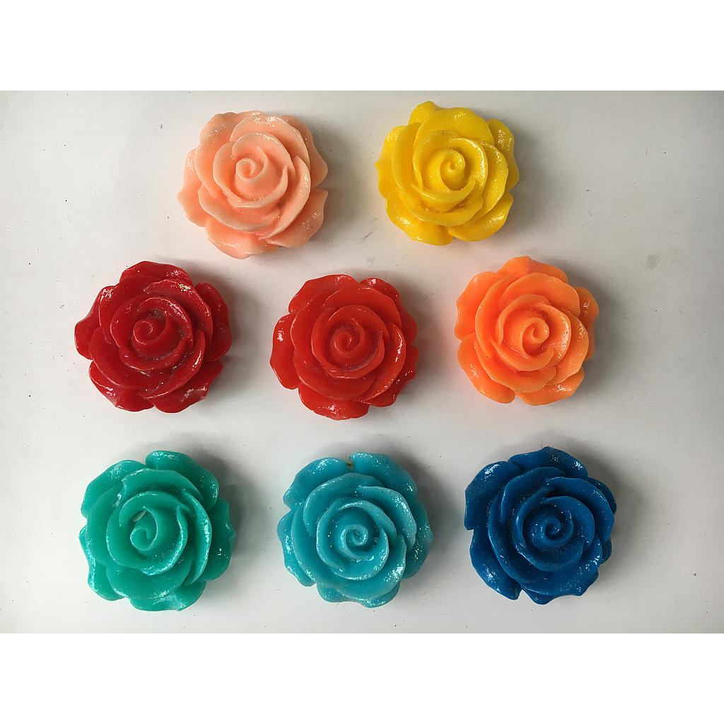 FLORES DE RESINA 28MM 8PCS