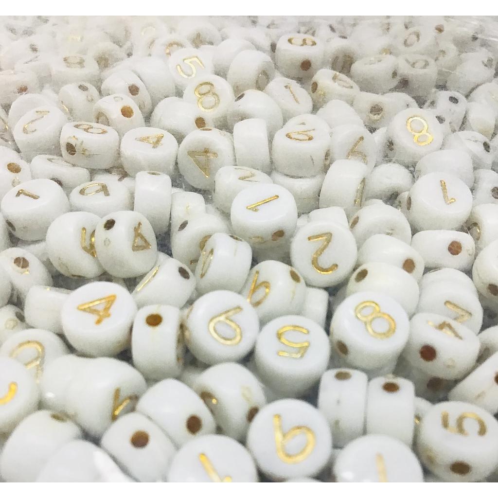 SEPARADORES DE NUMEROS ACRILICOS 3X7MM 10 GRS