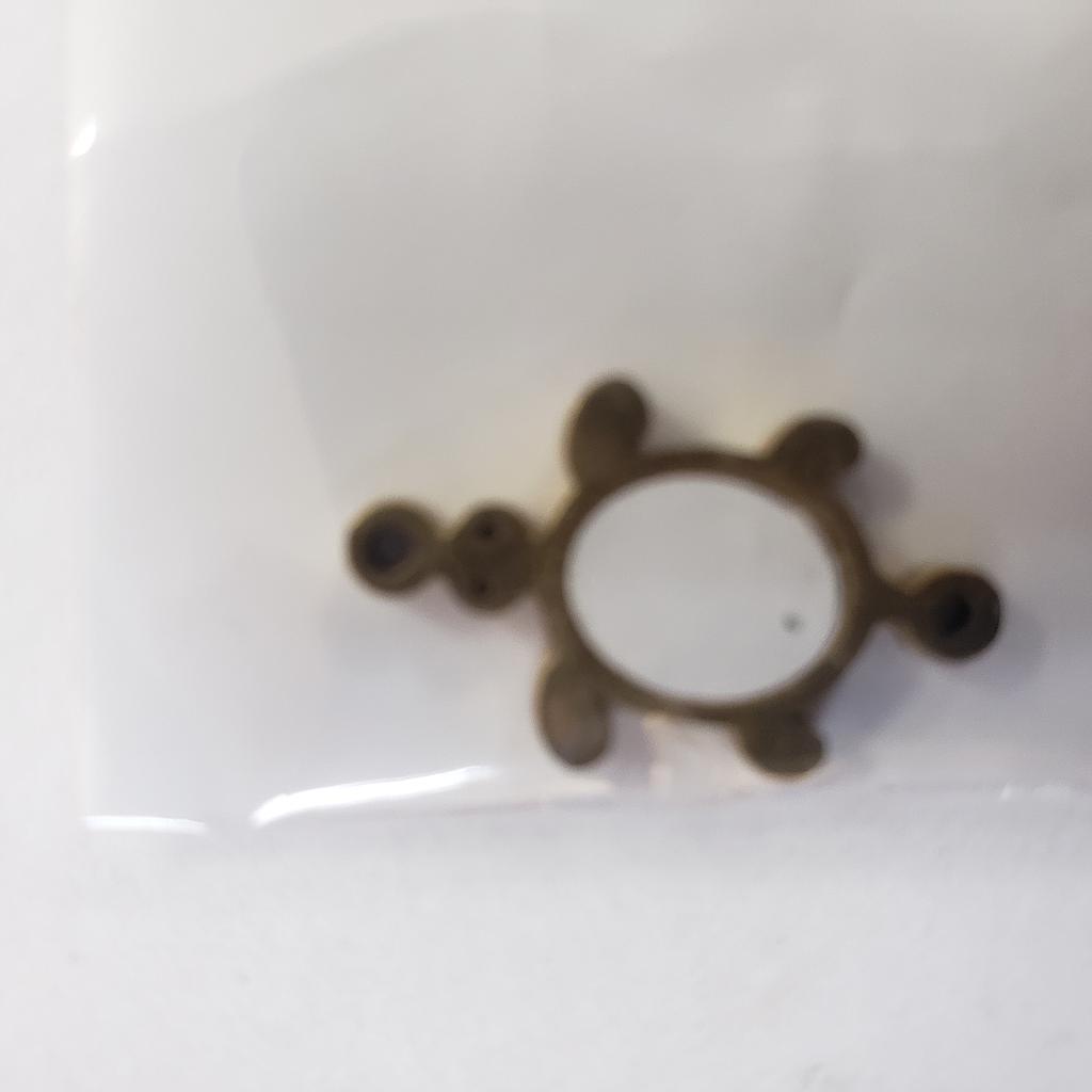 DIJE TORTUGA CONCHA NACAR ACERO