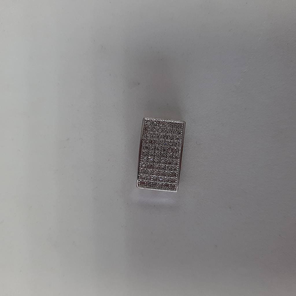 SEPARADOR CUADRADO MICROCIRCON PLATEADO