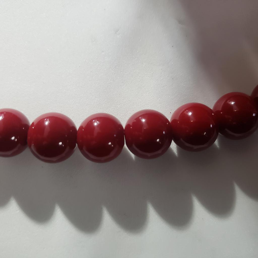 RISTRA PERLA ACRILICA ROJA 12MM