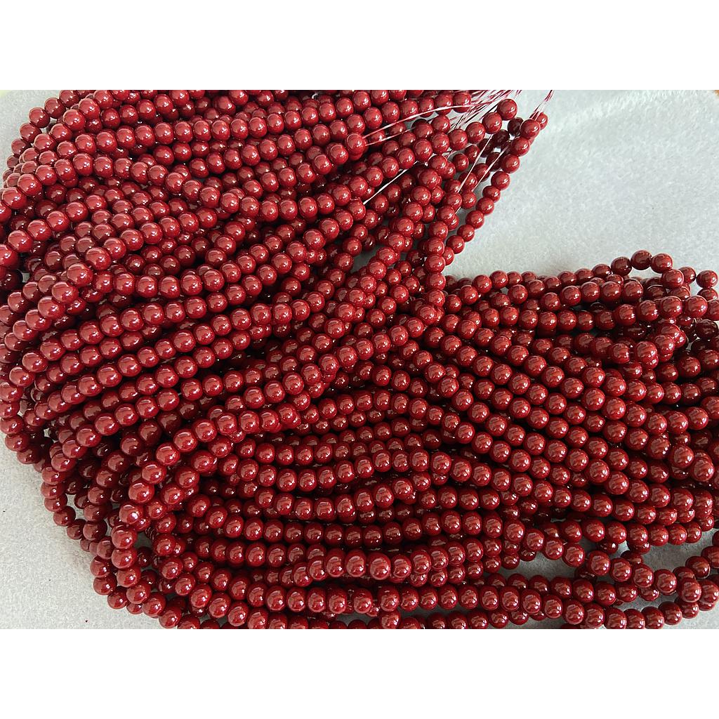 RISTRA PERLA ACRILICA ROJA 6MM