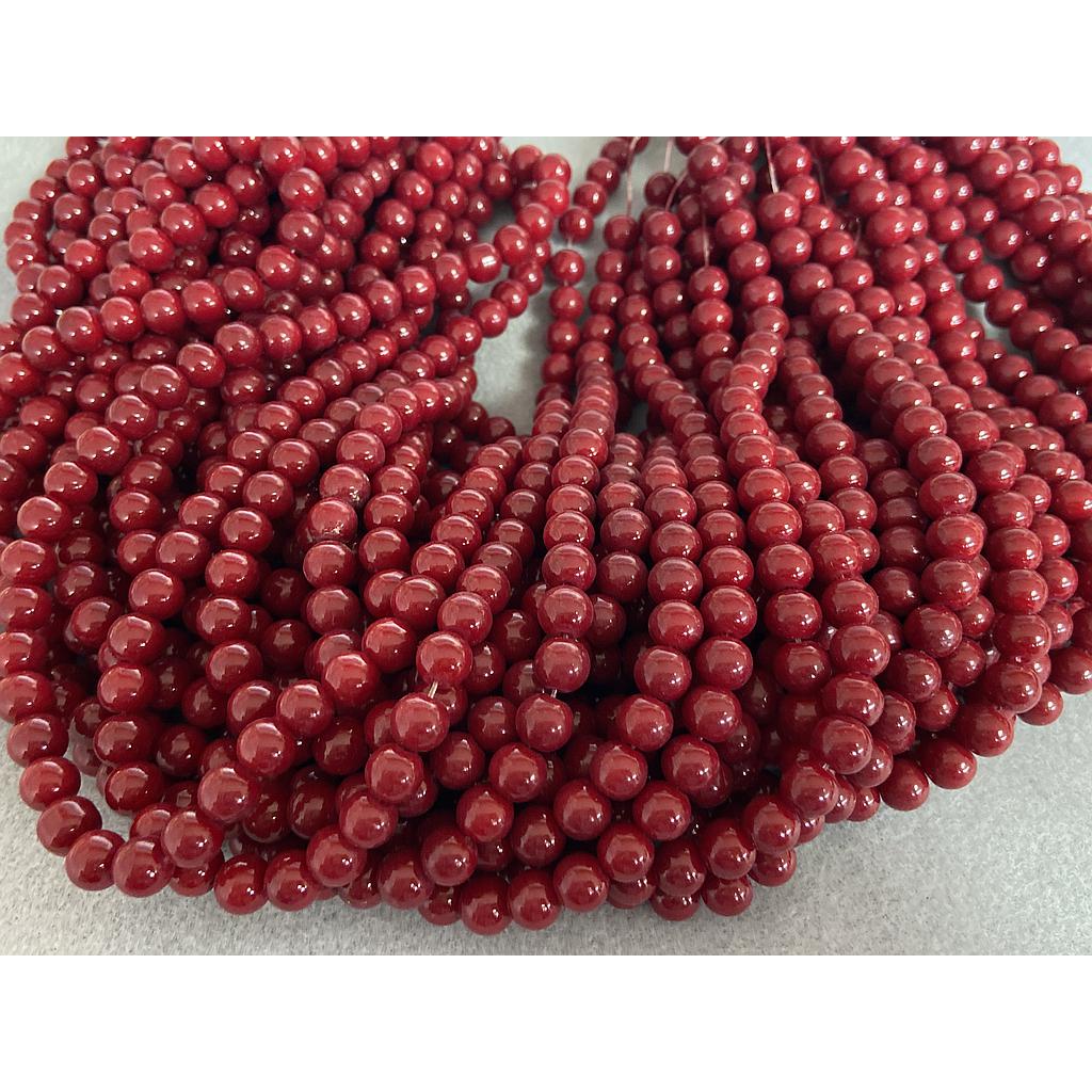 RISTRA PERLA ACRILICA ROJA 8MM