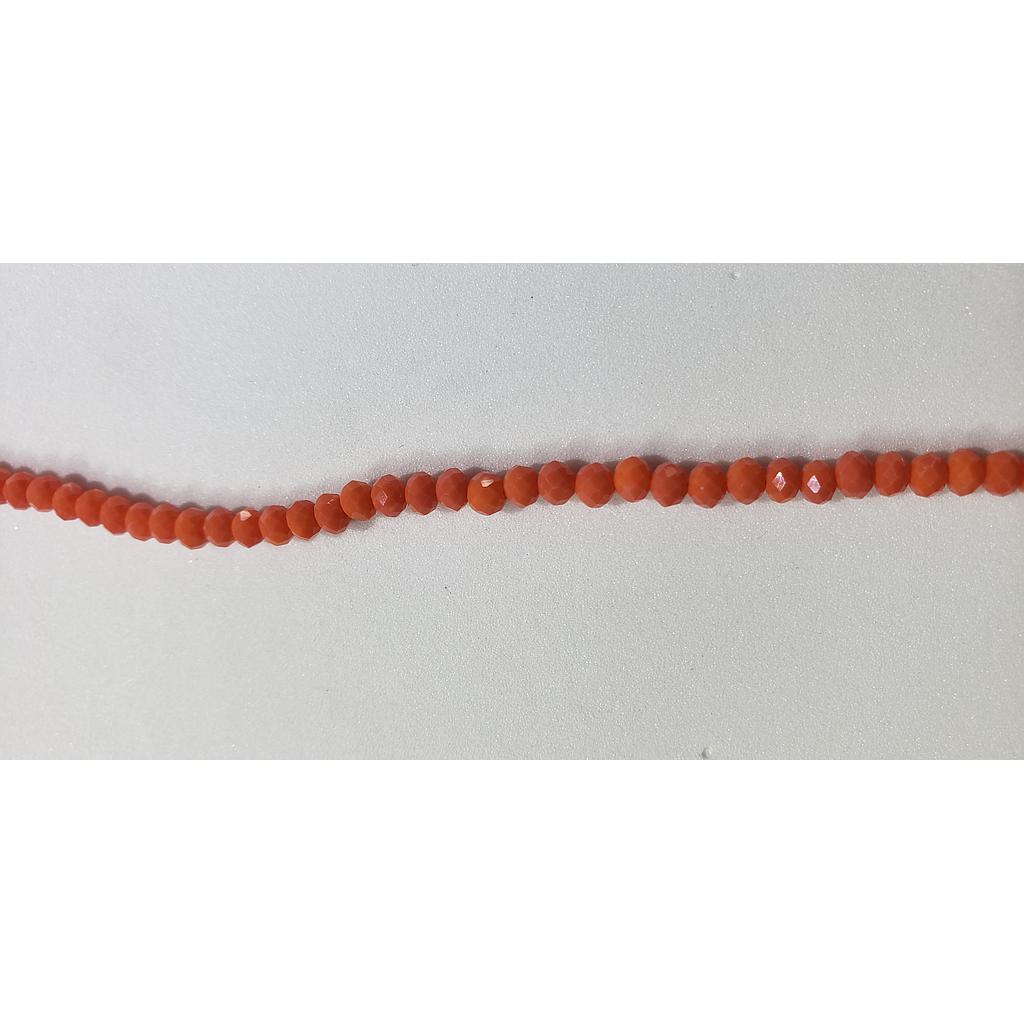 CRISTAL RONDEL MATE ROSADO CORAL 3MM