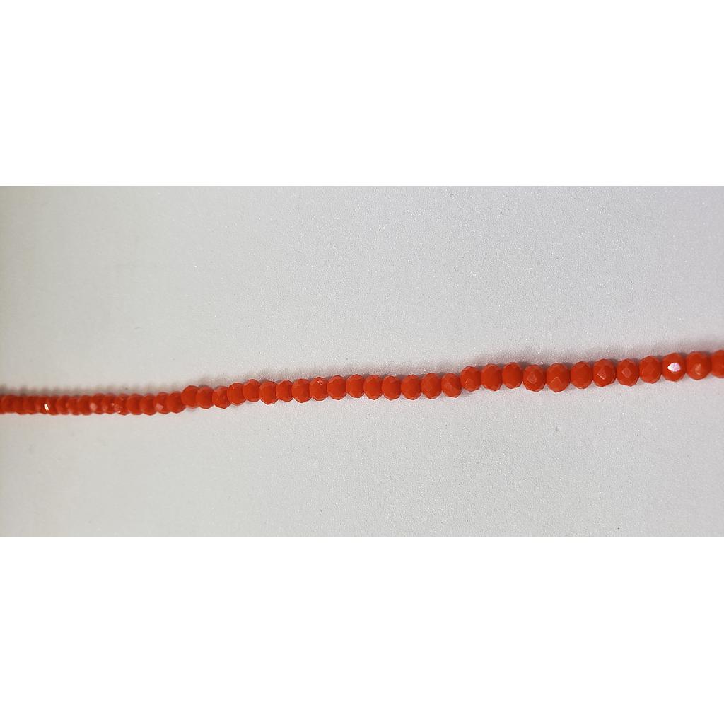 CRISTAL RONDEL MATE NARANJA FUEGO 3MM