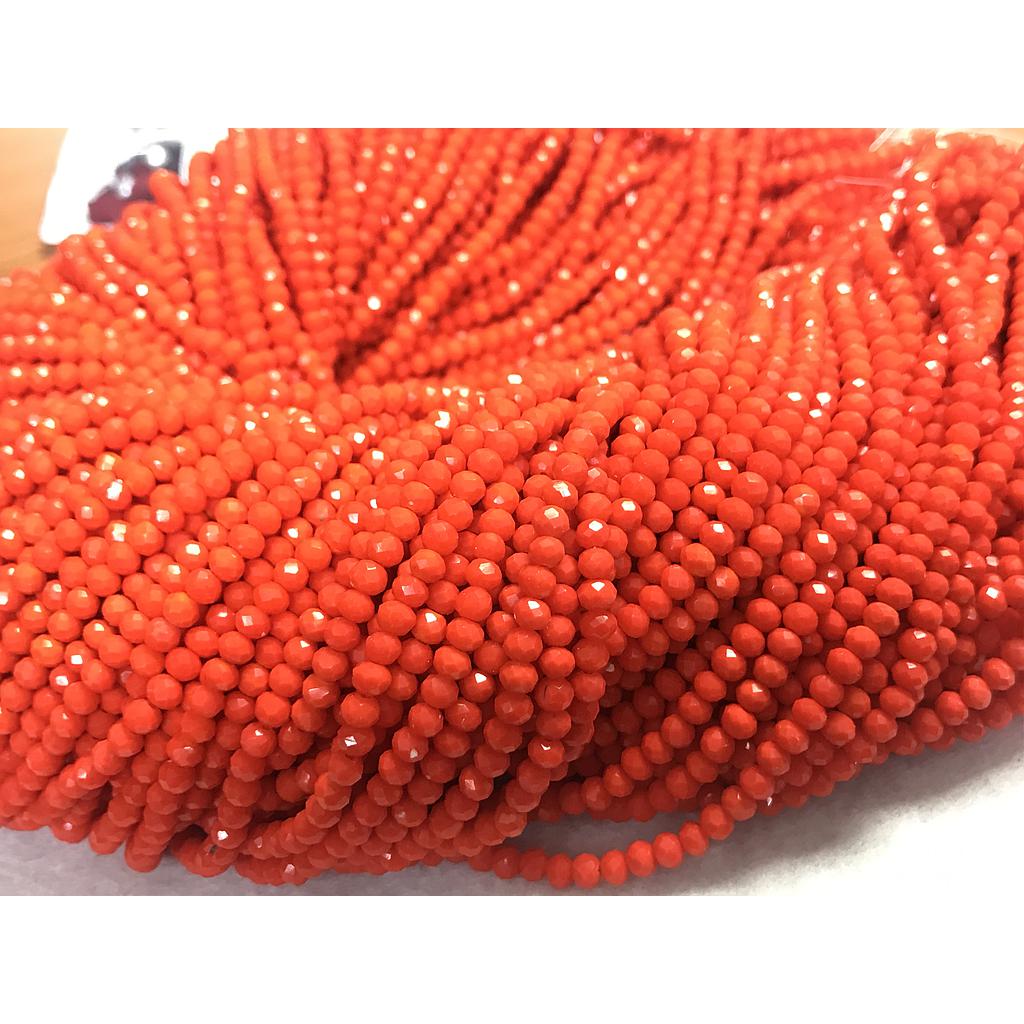 CRISTAL RONDEL MATE NARANJA FUEGO 4MM
