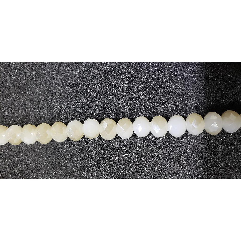 CRISTAL RONDEL BLANCO CREMA 8MM