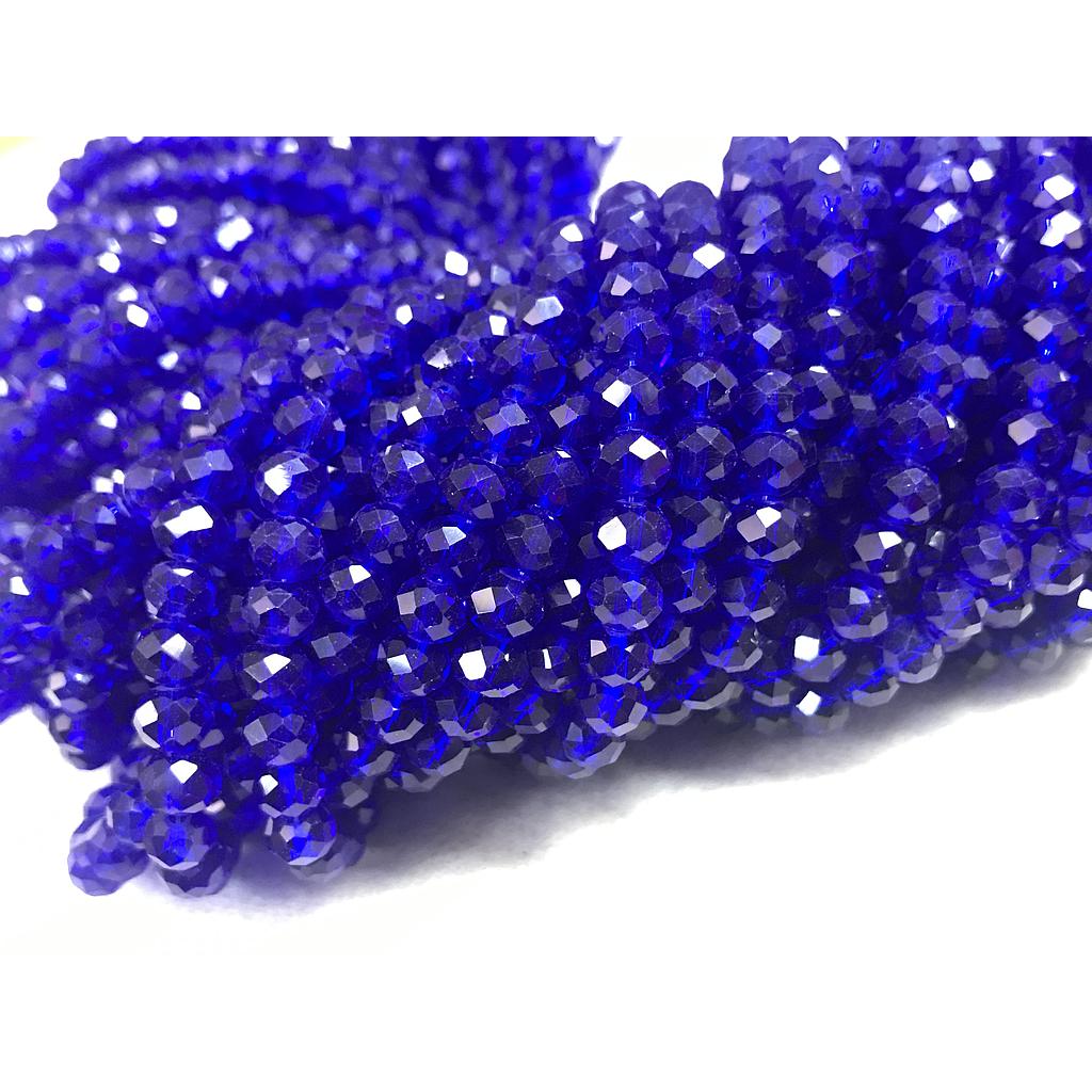 CRISTAL RONDEL AZUL ELECTRICO 6MM