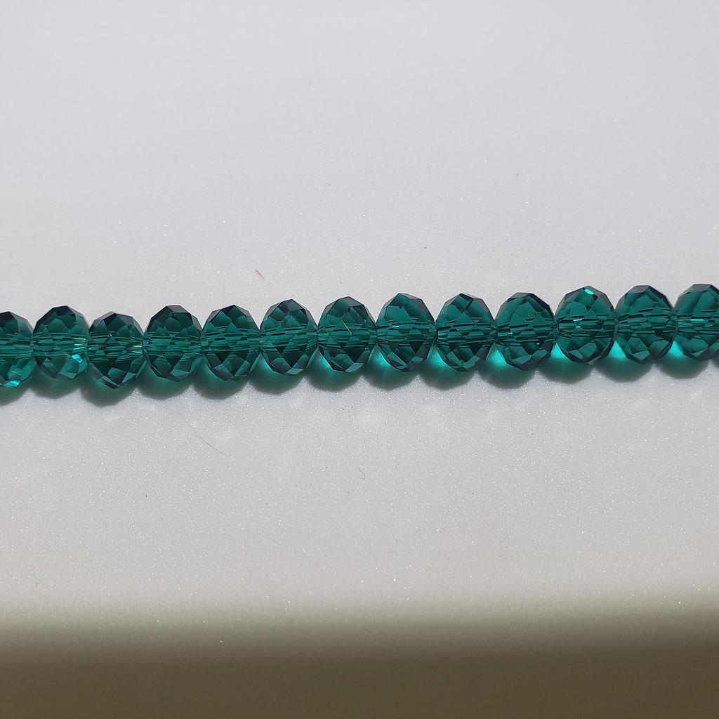CRISTAL RONDEL VERDE ACUA 8MM