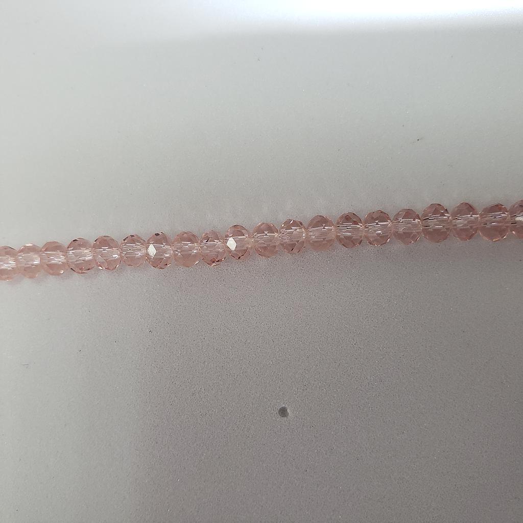 CRISTAL RONDEL ROSADO FLAMINGO 4MM