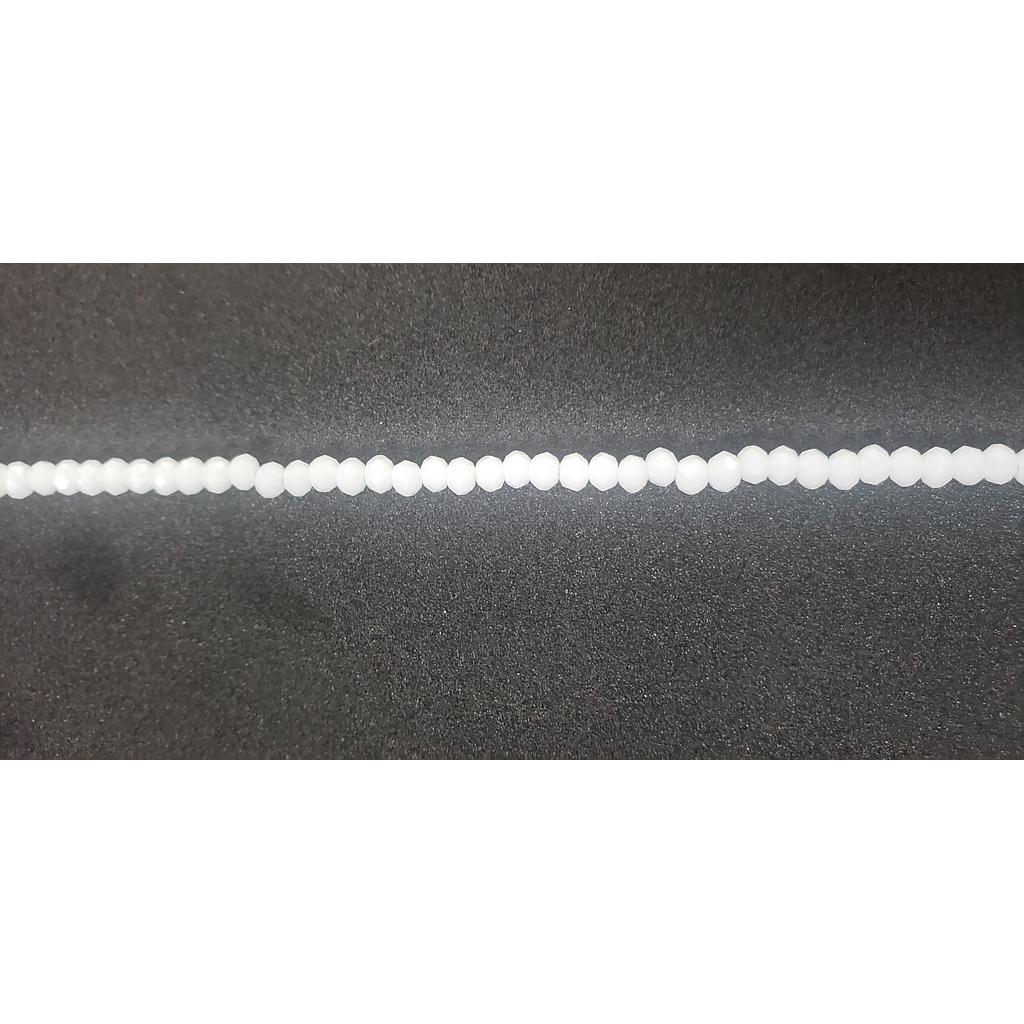 CRISTAL RONDEL MATE BLANCO NIEVE 3MM