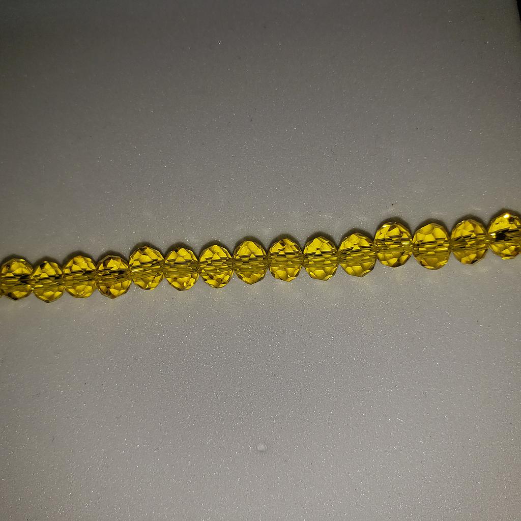 CRISTAL RONDEL AMARILLO PIÑA 6MM