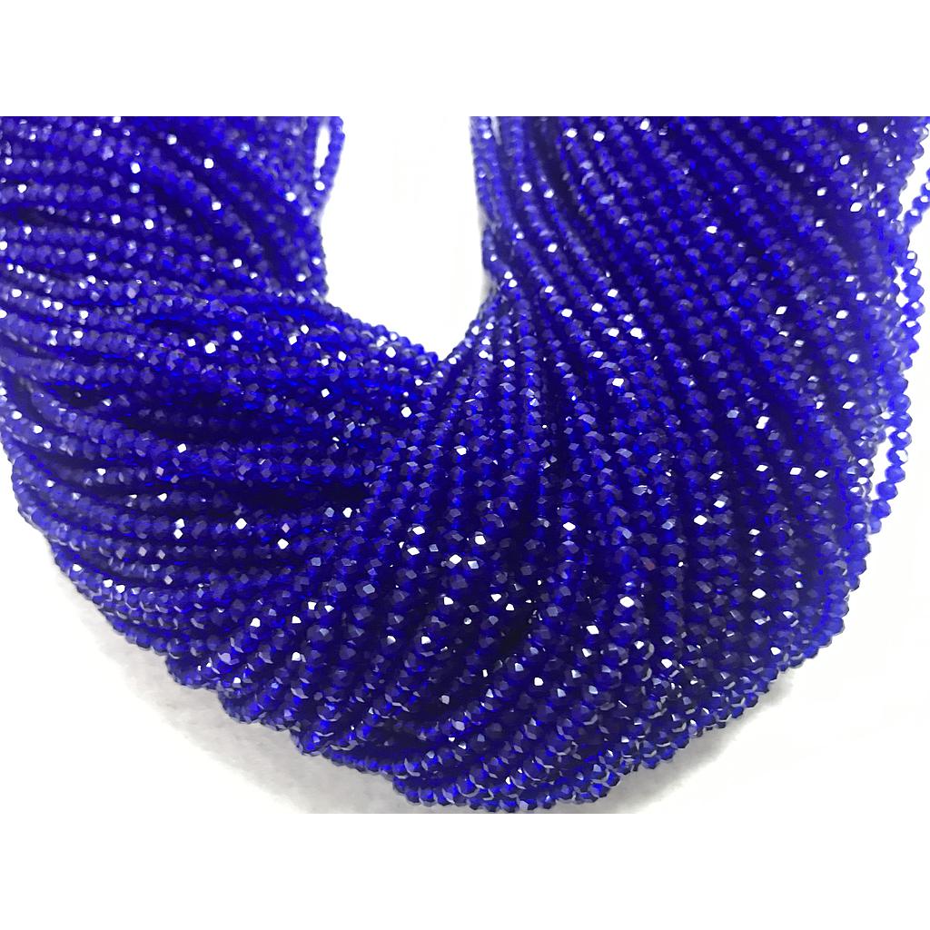 CRISTAL RONDEL AZUL ELECTRICO 3MM