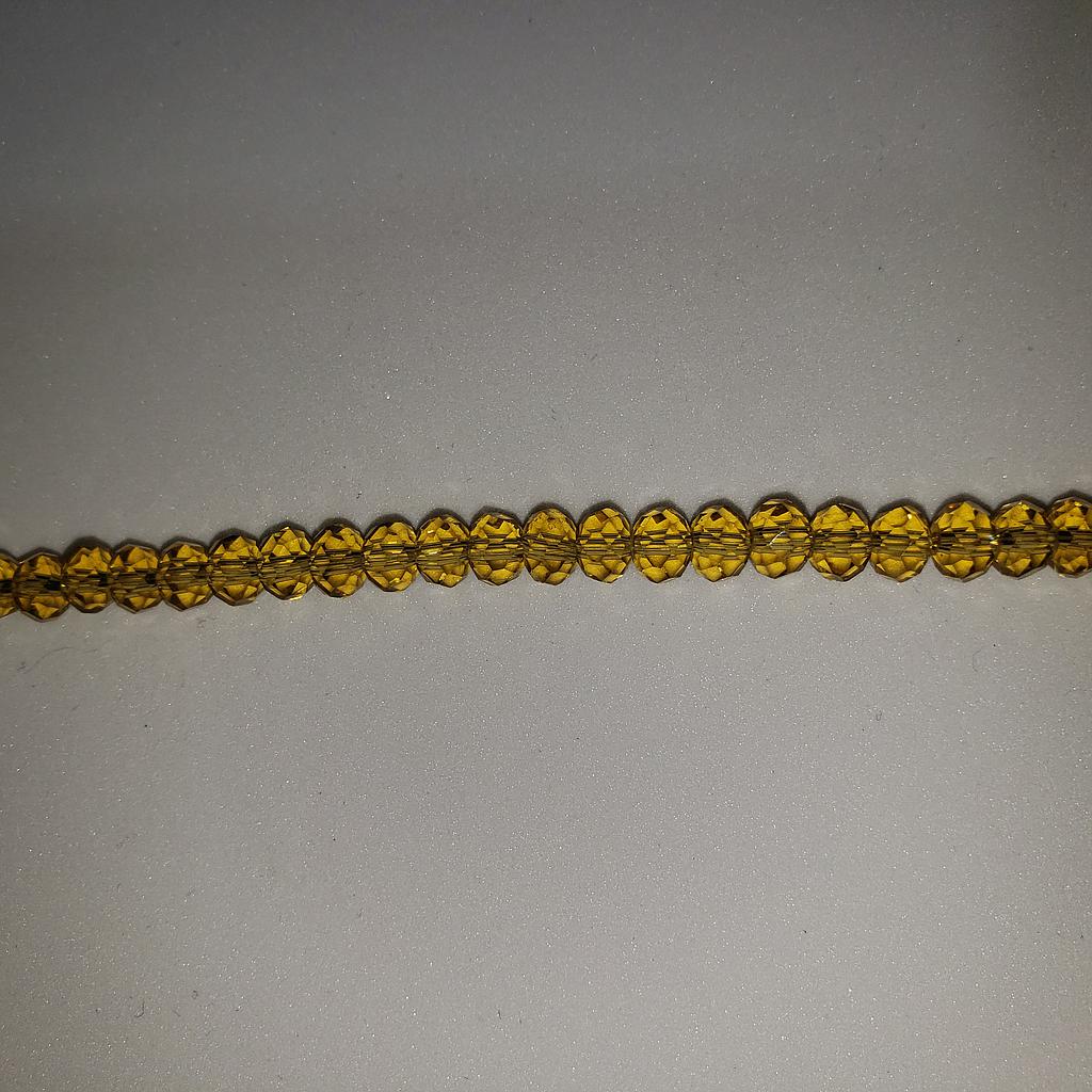 CRISTAL RONDEL MARRON CARAMEL 6MM