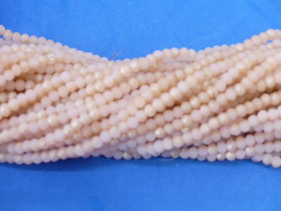 CRISTAL RONDEL MATE ROSADO SALMON 4MM